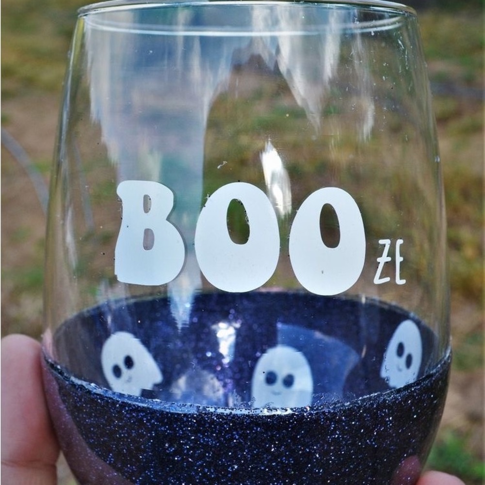 Glitter Stemless Wine Glasses